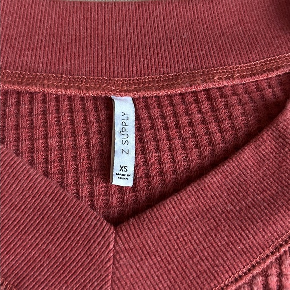 Z Supply Waffle Knit V-Neck Long sleeve Sweater /Top Size XS - Picture 5 of 8